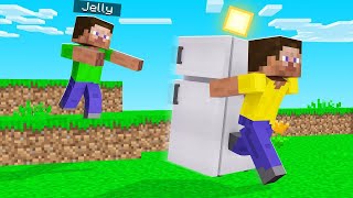 I STOLE JELLYS Minecraft FRIDGE amp All His FOOD troll [upl. by Marbut527]