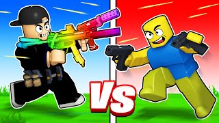 I Cheated With OP Weapons vs My Friends in Roblox [upl. by Assirol]