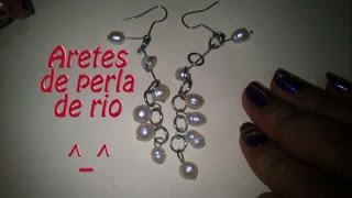 Hazlo tu mism DIY 8 Aretes de perla rio Modernos [upl. by Atteinotna732]