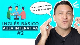 COMO FALAR O BÁSICO EM INGLÊS  AULA 2  INICIANTES  Falando o nome [upl. by Adaven]