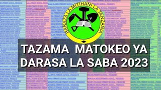 NECTA MATOKEO YA DARASA LA SABA 2023 PSLE Results JINSI LA KUANGALIA [upl. by Nyrahs233]