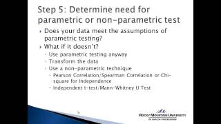 How to Use SPSS Choosing the Appropriate Statistical Test [upl. by Cohlier]