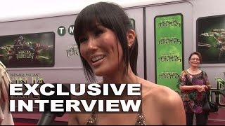 Teenage Mutant Ninja Turtles Minae Noji Karai Exclusive Premiere Interview  ScreenSlam [upl. by Ardaed259]