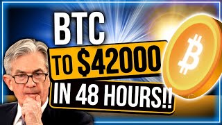 BITCOIN BTC PRICE TO 42K IN 48 HOURS BEST ALTCOIN RECOVERY STRATEGY [upl. by Novrej]