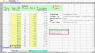 MBAcalculatorcom How to Value a 6 Month Treasury Bond using NPV method [upl. by Amikan]