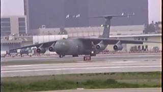 Lockheed C141 Starlifter Departing LAX [upl. by Eiggam]