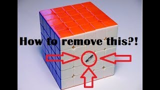 How to remove printed logo from stickerless cube ENGLISH SUBTITLES [upl. by Katharine855]