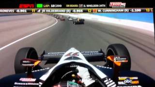 Dan Wheldons onboard camera for the last moment before the fatal accident [upl. by Camey]