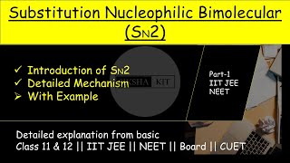 SN2 in detail  Substitution Nucleophilic Bimolecular reaction  Complete mechanism explained A003 [upl. by Evalyn]