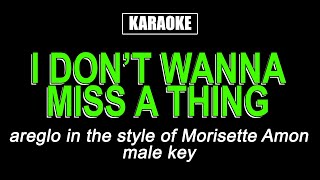 Karaoke  I Dont Wanna Miss A Thing Male Key  Morissette Amon [upl. by Afesoj]