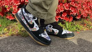 Supreme x Nike SB Dunk Low quotRammellzeequot On Foot Review and Sizing Guide  Option B [upl. by Siraval]