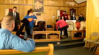 Pastor Appreciation Superman Skit Clip 1 [upl. by Kulseth739]