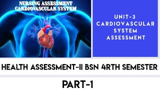 Cardiovascular AssessmentUnit3Part1Health AssessmentIIBSN 4rth semesterIn UrduEnglish [upl. by Reyaht]