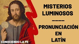 🌟 Santo Rosario en Latín Misterios Gozosos con letanías  Meditado con letra y pronunciación [upl. by Geesey232]