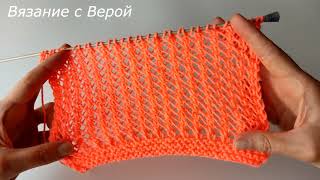 ЧТО❗ВСЕГО 1 РЯД❓ Лёгкий летний ажурный узор спицамиknittingpatternажурныйузорспицами [upl. by Schrick]