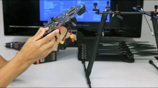 DJI Spreading Wings S800 Setup DemoMount Center Frame [upl. by Ahseim]