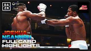 FULL CARD HIGHLIGHTS  Anthony Joshua vs Francis Ngannou Knockout Chaos [upl. by Helban863]