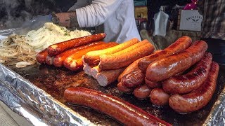 Huge quotKielbasaquot Sausages from Poland London Street Food [upl. by Tulley]