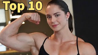 Top 10 Most Attractive FBB Female bodybuilders  Updated 2024 Biggest Muscle Girl 2024Tall Woman [upl. by Ettelrats]