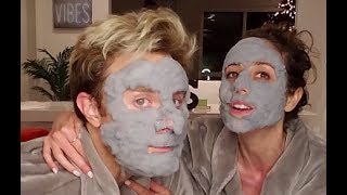 TRYING CARBONATED BUBBLE CLAY FACE MASKS REVIEW w Bart Baker [upl. by Marketa]