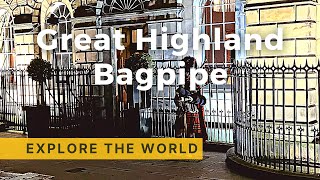 🇬🇧 Scottish Great Highland Bagpipe Player in Edinburgh  Scotland UK  4K video [upl. by Onairda392]