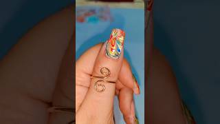 Polygel nail extension with marble nail art 🔮✨ytshorts naildesign marblenailartdesign [upl. by Berry]