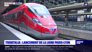 Trenitalia  lancement de la ligne ParisLyon [upl. by Ahsatak]