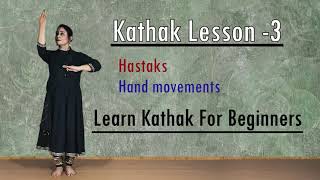 Kathak Dance Lesson 3  Learn Kathak For Beginners  Hastaks  Himani Saraswat  tutorial [upl. by Anitak]