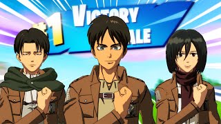 Eren Yeager Plays Fortnite ft The Scouts [upl. by Ecyt]