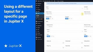 Using a different layout for a specific page in Jupiter X [upl. by Druci]
