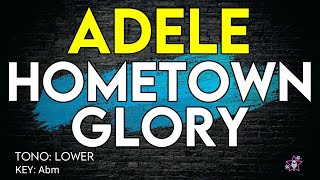 Adele  In My Hometown  Karaoke Instrumental  Lower [upl. by Gerek]