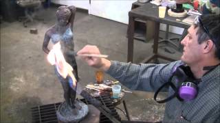 How to Patina a Bronze Sculpture 107 [upl. by Berliner]