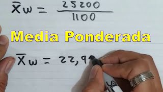 Cómo calcular la MEDIA PONDERADA Ejercicio Resuelto [upl. by Devina]