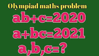 Olympiad question ।। a very nice Olympiad problem।। find the value of a  band c ।। [upl. by Sharma]