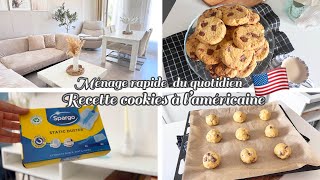 Ménage Rapide du quotidien Meilleur Recette Cookies à l’américaine 🍪🇺🇸 [upl. by Shaver]