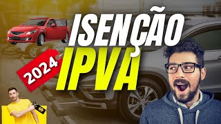 IMPORTANTE🔴Descubra Agora Lista de Carros Isentos de IPVA 2024 🟡 [upl. by Noswad835]