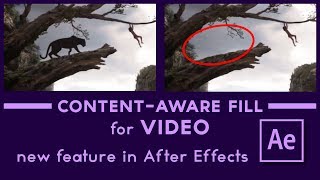 New feature in After Effects Contentaware fill for video [upl. by Lladnarc]