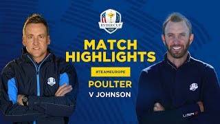 Poulter vs Johnson  Ryder Cup Sunday Singles Highlights [upl. by Sherrard]