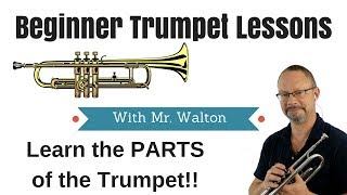 Beginner Trumpet Lesson 2  The Parts of the Trumpet [upl. by Peregrine]