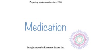 Medication  ASWB NCE NCMHCE MFT Exam Prep and Review [upl. by Assirralc]