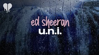 ed sheeran  uni lyrics [upl. by Eimmis]