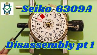 Seiko 6309A Disassembly Part 1 [upl. by Cleary786]