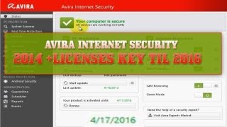 Avira Internet Security 2014 Full Version Key Til 2016  FREE DOWNLOAD [upl. by Onig]