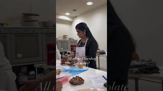 Students of PBCA learning how to create beautiful Chocolate Garnishes pbca shorts chef youtube [upl. by Amity]