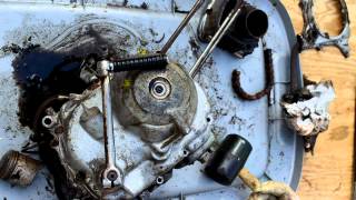 1973 Honda ST90  Part 4 Removing clutch and flywheel covers [upl. by Nierman]