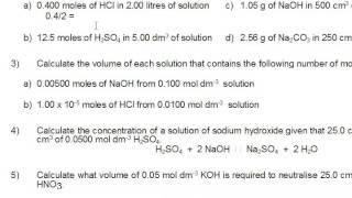 Titration Calculations part 1 [upl. by Seda]