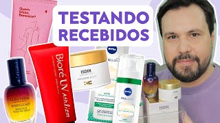 TESTANDO RECEBIDOS Bioré Athlizm Nivea Luminous 630 Antimarcas Acne ISDIN Prazer Berê QDB Comprinhas [upl. by Vasilek7]