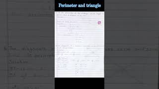 perimeter triangle and Pythagoras theorem [upl. by Mcquoid]