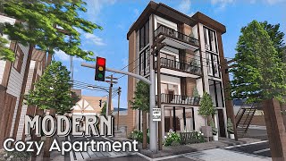 BLOXBURG Modern Cozy Apartment  speedbuild  tour ♡ [upl. by Nodlew]