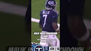 Malik Willis 26 yard touchdown pass sportsentertainment football footballshorts nfl sports [upl. by Singleton]